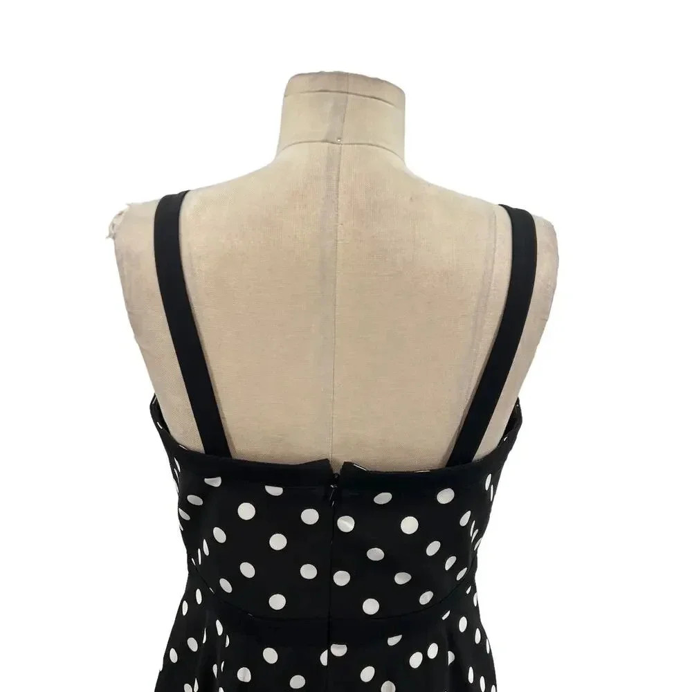 J.‎ Crew Faillie Sheath Baxter Black White Polka Dot Dress Size 8